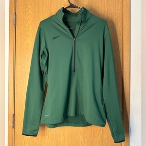 Green Nike Dri-Fit quarter zip size large